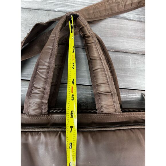 Lug Quilted Brown Crossbody Book Travel Tote Bag - Picture 8 of 8